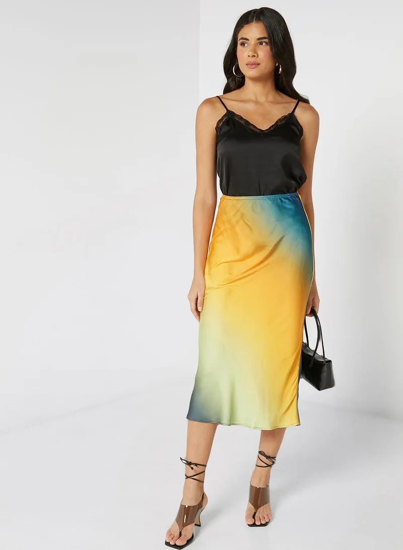 TOPSHOP High Waist Midi Skirt