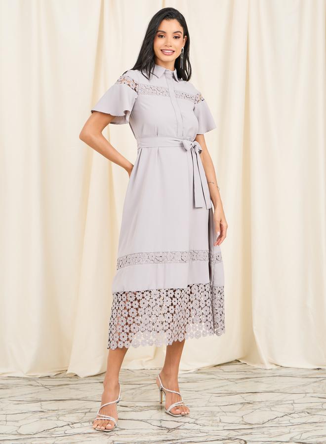 Styli Lace Trimmed Dress  - Image 1