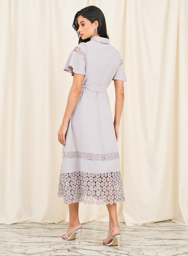 Styli Lace Trimmed Dress  - Image 4