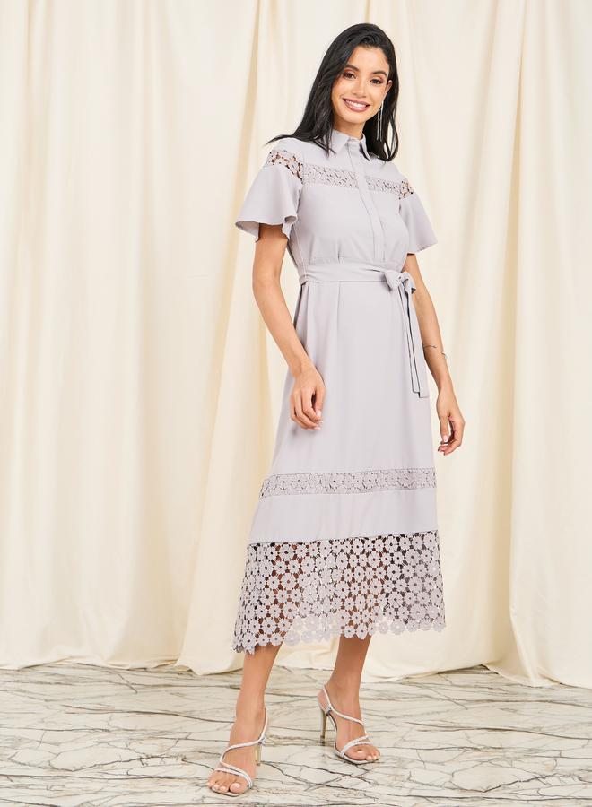 Styli Lace Trimmed Dress  - Image 5