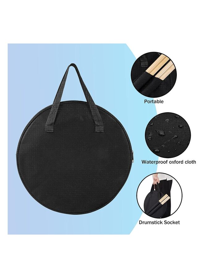 Drum Practice Pad for drumming drum pad and sticks 10.5 In,Sided With 2 Pairs/4 Drum Sticks & Storage Bag(Gray) - Image 4