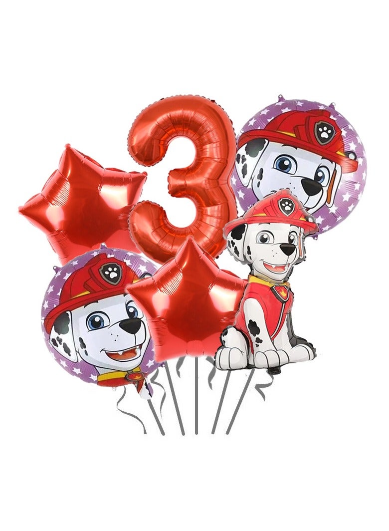 Kids cartoon PAW PATROL digital package birthday party background decoration aluminum film balloon banquet decoration birthday balloon supplies