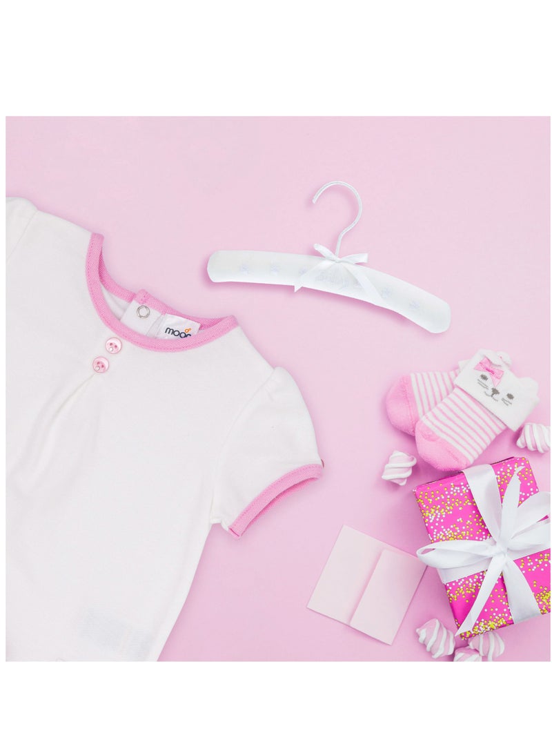 MOON 100% Cotton Top & Bloomer 3-6M Pink - Pink Stripes - Image 5