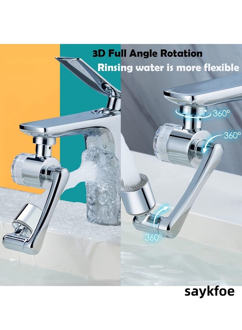 saykfoe Water Filter for Sink Faucet,1080° Rotating Tap Extender with 2 Water Outlet Modes, Relieve Dry, Rough&Itchy Senstive Skin for Bathroom Face Wash - Suitable for Home Kitchen & Bathroom - Image 3