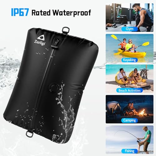 Zurligi Vacuum Bags for Travel with Pump, Vacuum Compression Bag with Adjustable Shoulder Strap, IP67 Reusable Vacuum Packing Cubes for Luggage, Backpack, Suitcase, Yoga, Swim, Beach - Image 4