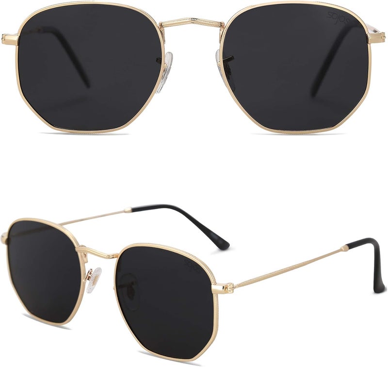 Sojos Square Polarized Sunglasses for Women Men Small Hexagonal Polygon Shades SJ1072 - Image 2
