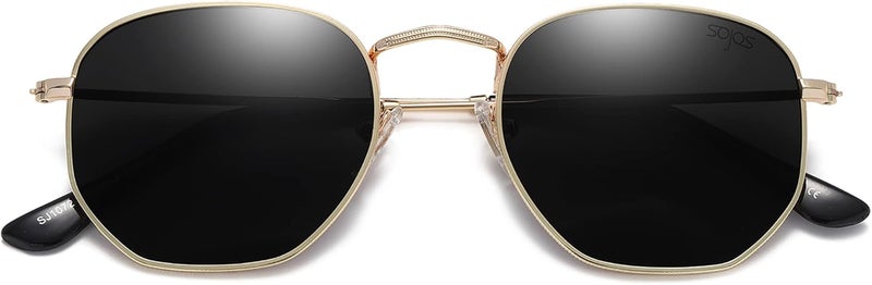 Sojos Square Polarized Sunglasses for Women Men Small Hexagonal Polygon Shades SJ1072 - Image 1