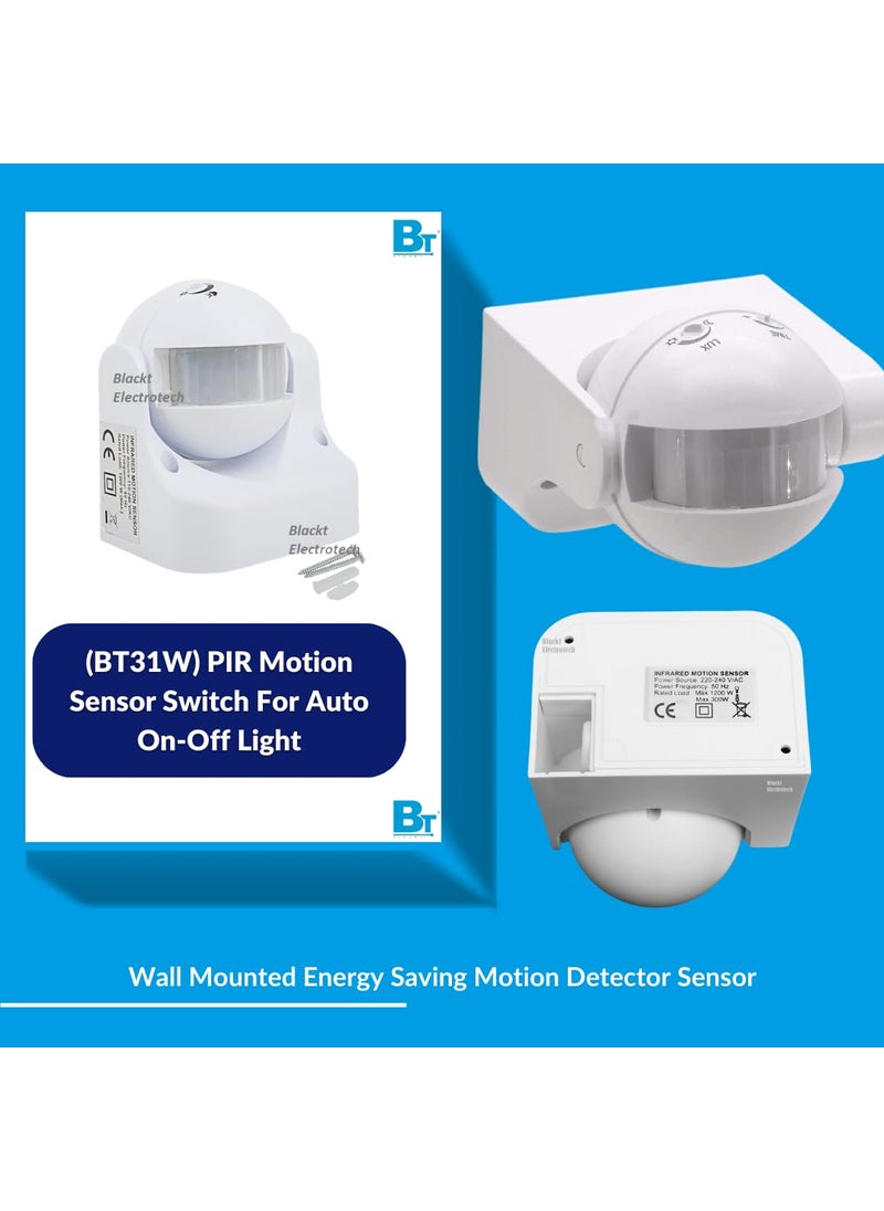 BlackT ElectroTech Blackt Electrotech BT31W PIR Sensor Motion Sensor Energy Saving Motion Detector Wall Mounted 1  - Image 4