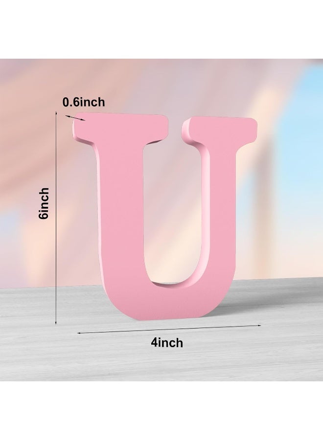 TPGP 6 Inch Pink Wood Letters For Wall Decor - Image 2