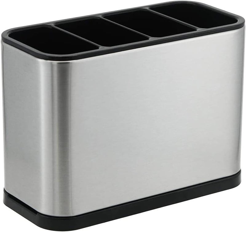 REDITEX Silverware Caddy Utensil Caddy Spoon Holder with 4 Divided Compartments Sturdy Stainless Steel Rust Proof - Image 1