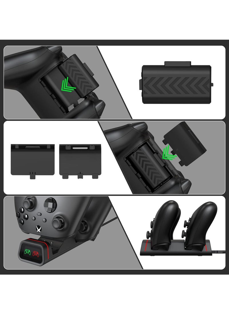 DOBE Dobe Dual Controller Charging Dock & Battery Pack - Black (Xbox Series)  - Image 5