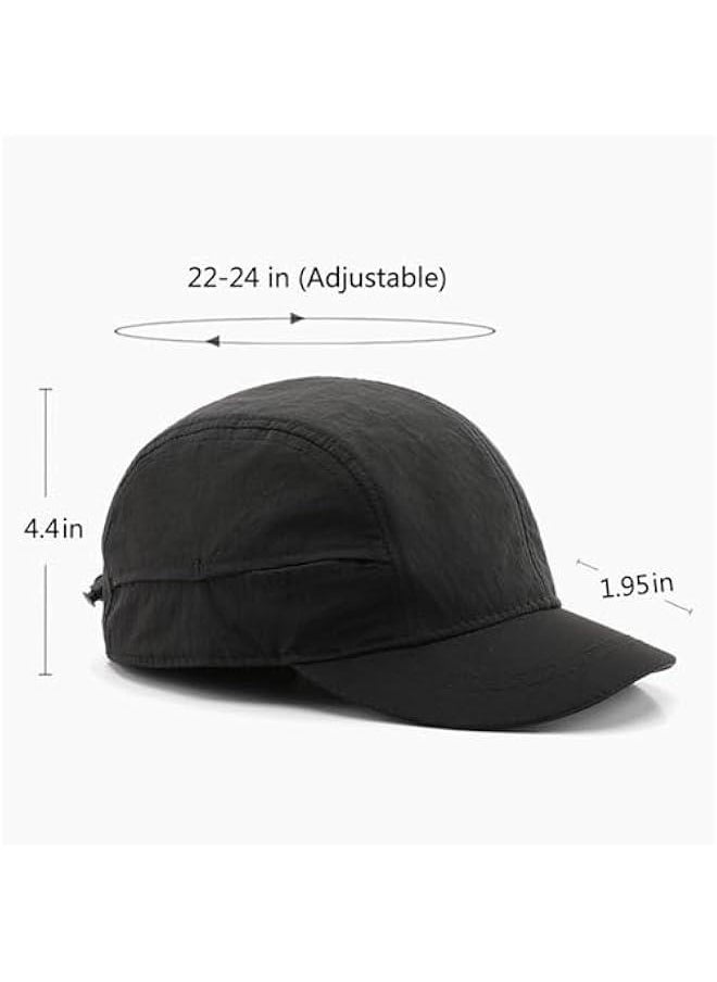 Generic Short Brim Quick-Dry Lightweight Breathable Polyester Baseball Cap Adjustable Drawstring Dad Hat Outdoor Men Women  - Image 3