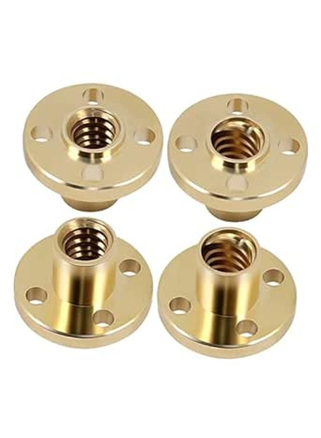 4 قطع صامولة برغي رصاص شبه منحرف لطابعة ثلاثية الأبعاد CNC DIY محرك متدرج 8 مم - Image 1