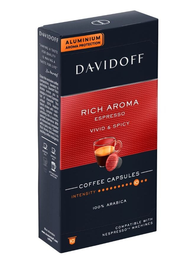Davidoff Rich Aroma Coffee Capsules 10 Capsules (55g)  - Image 2