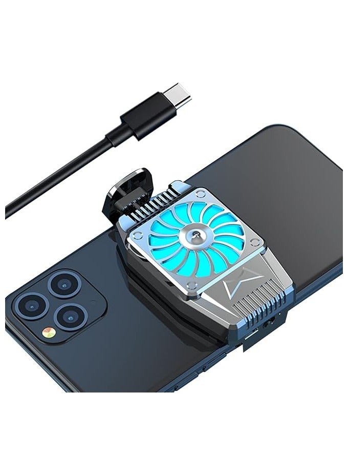 بروماس مبرد الهاتف بمشبك خلفي من بروماس، مبرد الهاتف للألعاب المحمولة، تبريد مروحة تبريد الهاتف الذكي، هاتف بعرض 7 سم - 10 سم للبث المباشر والفيديو وألعاب الهاتف المحمول (Y23) - Image 1