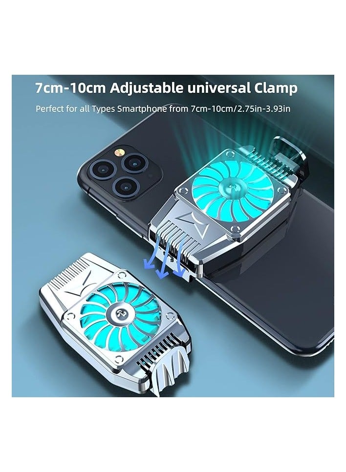 بروماس مبرد الهاتف بمشبك خلفي من بروماس، مبرد الهاتف للألعاب المحمولة، تبريد مروحة تبريد الهاتف الذكي، هاتف بعرض 7 سم - 10 سم للبث المباشر والفيديو وألعاب الهاتف المحمول (Y23) - Image 5