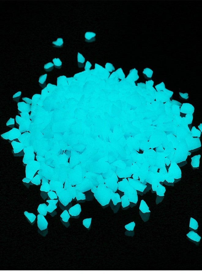 Shiny Stone Glow in The Dark Aquarium Neon Gravel Sand, Decorative Rocks for Fish Tank and Fairy Garden, Home Dec,305g/0.67lbs (5-8mm, Blue) - Image 2