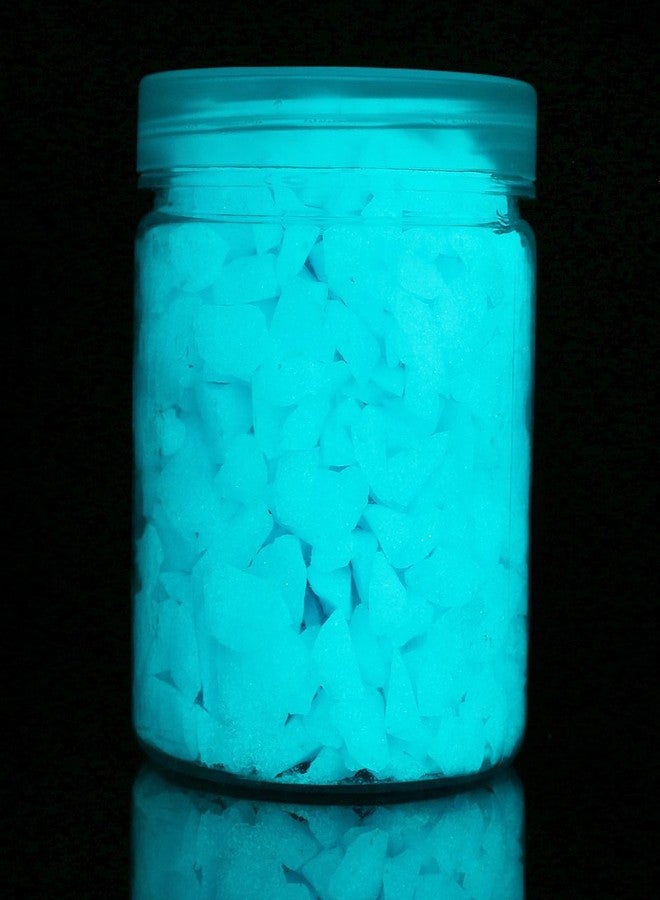 Shiny Stone Glow in The Dark Aquarium Neon Gravel Sand, Decorative Rocks for Fish Tank and Fairy Garden, Home Dec,305g/0.67lbs (5-8mm, Blue) - Image 4