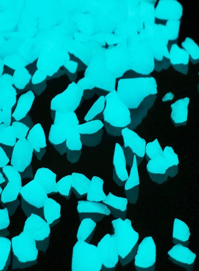 Shiny Stone Glow in The Dark Aquarium Neon Gravel Sand, Decorative Rocks for Fish Tank and Fairy Garden, Home Dec,305g/0.67lbs (5-8mm, Blue) - Image 3
