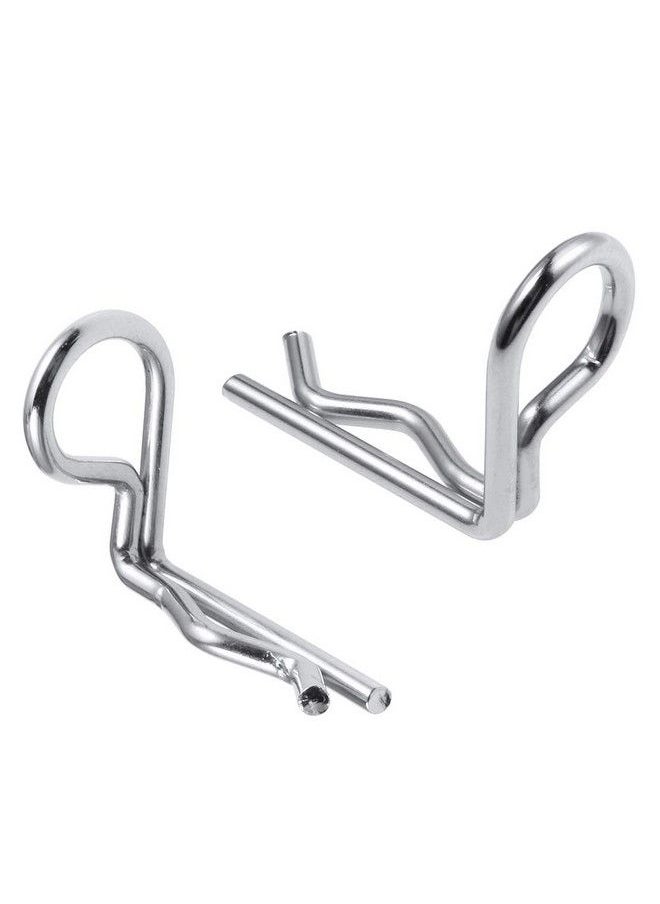 Rc Body Clips 90 Degree Angle Springy Pins For All 1/8 Scale & Traxxas 1/10 Slash Vxl Rustler Stampede Trx 4 Car Crawler Truck Buggy Drift Touring (20 Pack) (Sliver)