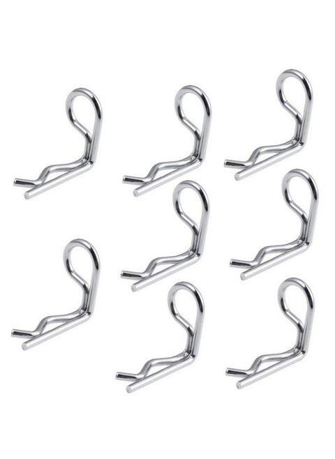 Rc Body Clips 90 Degree Angle Springy Pins For All 1/8 Scale & Traxxas 1/10 Slash Vxl Rustler Stampede Trx 4 Car Crawler Truck Buggy Drift Touring (20 Pack) (Sliver)