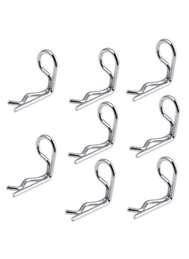 Rc Body Clips 90 Degree Angle Springy Pins For All 1/8 Scale & Traxxas 1/10 Slash Vxl Rustler Stampede Trx 4 Car Crawler Truck Buggy Drift Touring (20 Pack) (Sliver)