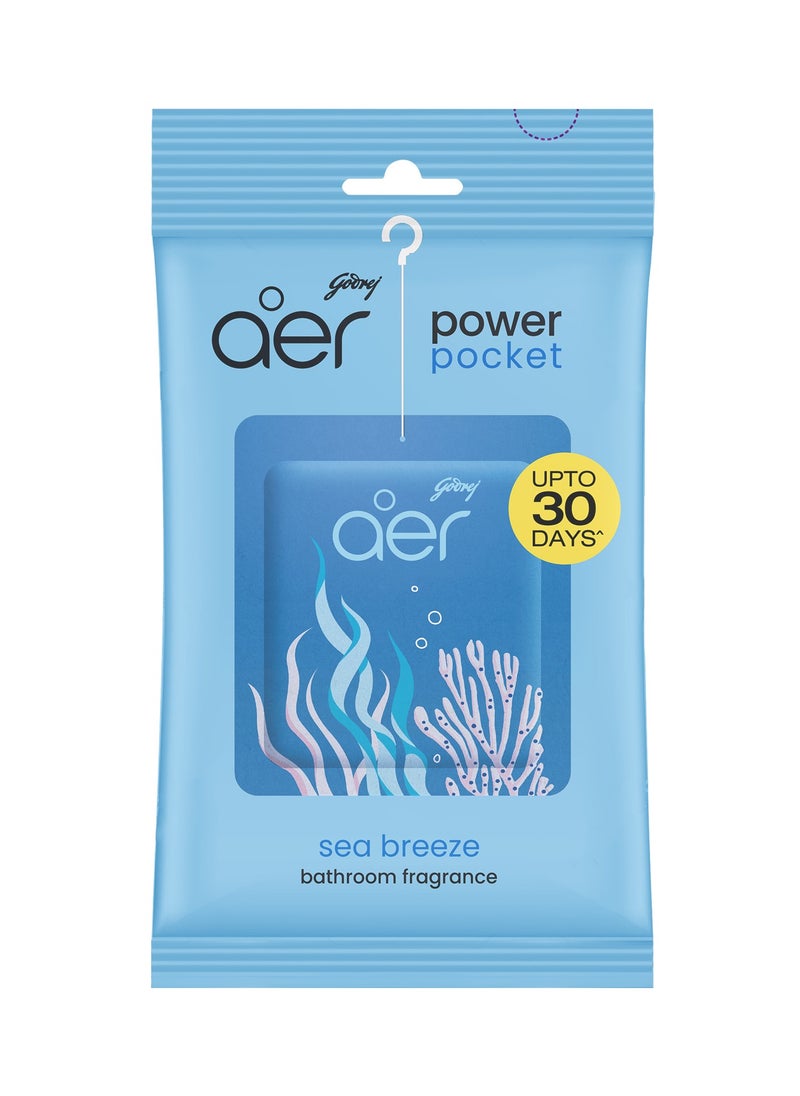 Godrej Aer Power Pocket Bathroom Fragrance Sea Breeze 10g  - Image 1