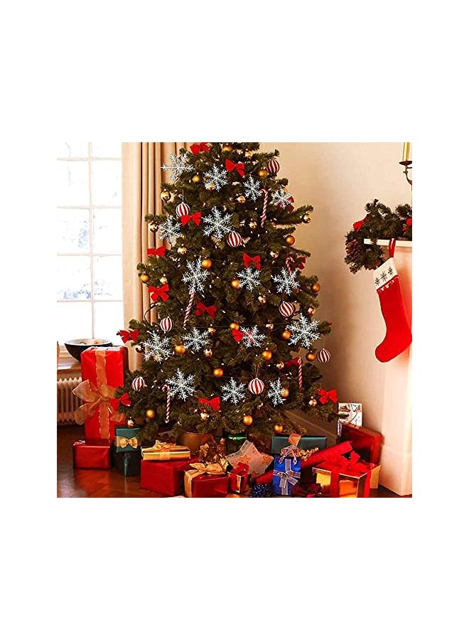 The Bros 24pcs Christmas Decorative Bows Christmas Tree Hanging Decor Wreath Bows,for Craft Gift Ornament Christmas Tree Hanging Deco(red) - Image 2