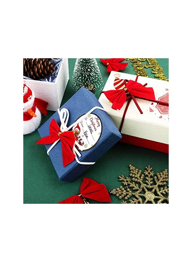 The Bros 24pcs Christmas Decorative Bows Christmas Tree Hanging Decor Wreath Bows,for Craft Gift Ornament Christmas Tree Hanging Deco(red) - Image 4