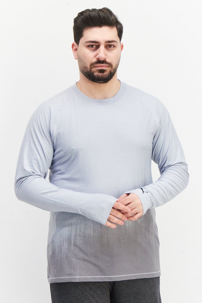 PUMA Men Sportswear Fit Long Sleeve Training T-Shirt, Pastel Blue  - Image 1