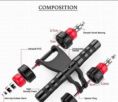 PAXMAX 4-Wheel Ab Roller with Knee Mat - Abdominal Workout Fitness Exercise Equipment - Image 2