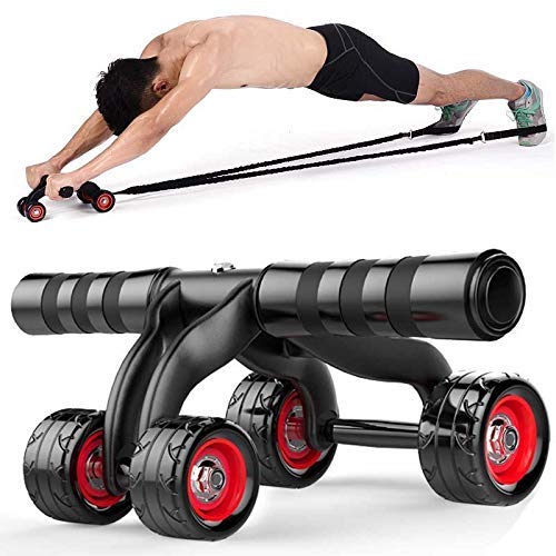 PAXMAX 4-Wheel Ab Roller with Knee Mat - Abdominal Workout Fitness Exercise Equipment - Image 3