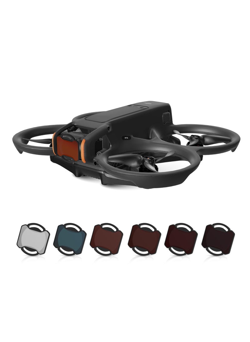 SYOSI مجموعة فلاتر ND لملحقات DJI Avata 2، مجموعة من 6 فلاتر بلاستيكية لعدسة الكاميرا Gimbal لـ DJI Avata 2 (CPL، UV، ND8، ND16، ND32، ND64)  - Image 1