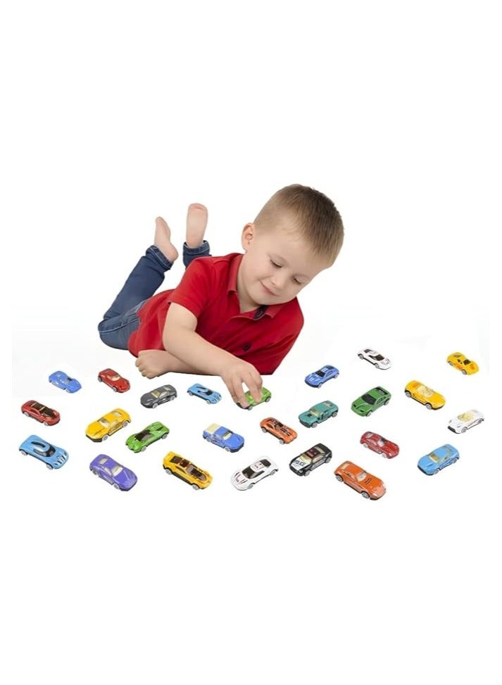 25 Piece Diecast Cars Pack Toy Playset in Storage Carrying Tub - 1:64 Scale Metal Alloy Die-cast Vehicles Collection for Kidsa5-4bbb-a886-56584ca22335 - Image 3