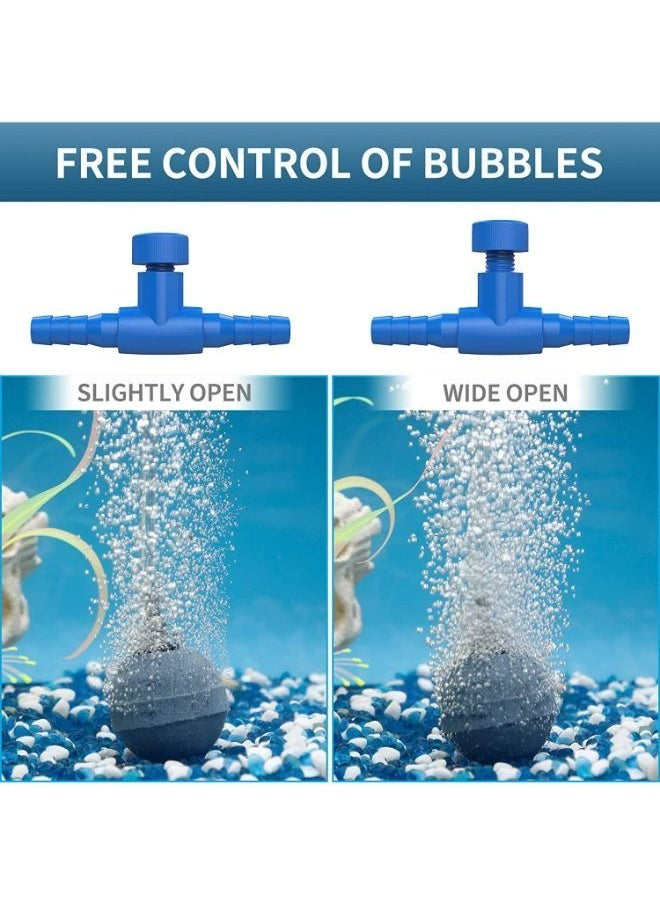 Generic - B&K Aquarium Air Valve T Shaped 2 Way Air Pump Control Valve Plastic Adjustable Fish Tank Air Control Valves Inline Tubing Connectors 5Pcs - Image 1
