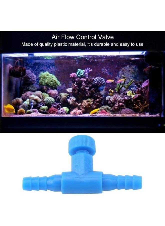 Generic - B&K Aquarium Air Valve T Shaped 2 Way Air Pump Control Valve Plastic Adjustable Fish Tank Air Control Valves Inline Tubing Connectors 5Pcs - Image 1