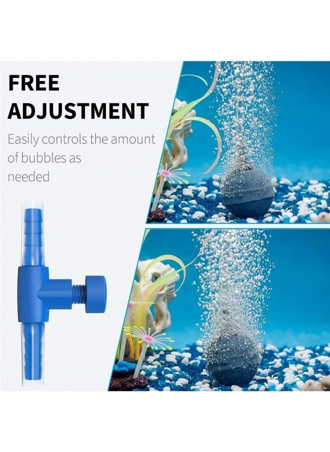 Generic - B&K Aquarium Air Valve T Shaped 2 Way Air Pump Control Valve Plastic Adjustable Fish Tank Air Control Valves Inline Tubing Connectors 5Pcs - Image 1