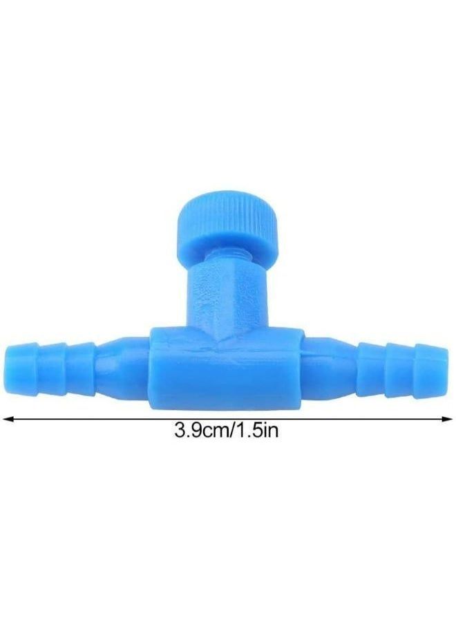Generic - B&K Aquarium Air Valve T Shaped 2 Way Air Pump Control Valve Plastic Adjustable Fish Tank Air Control Valves Inline Tubing Connectors 5Pcs - Image 1