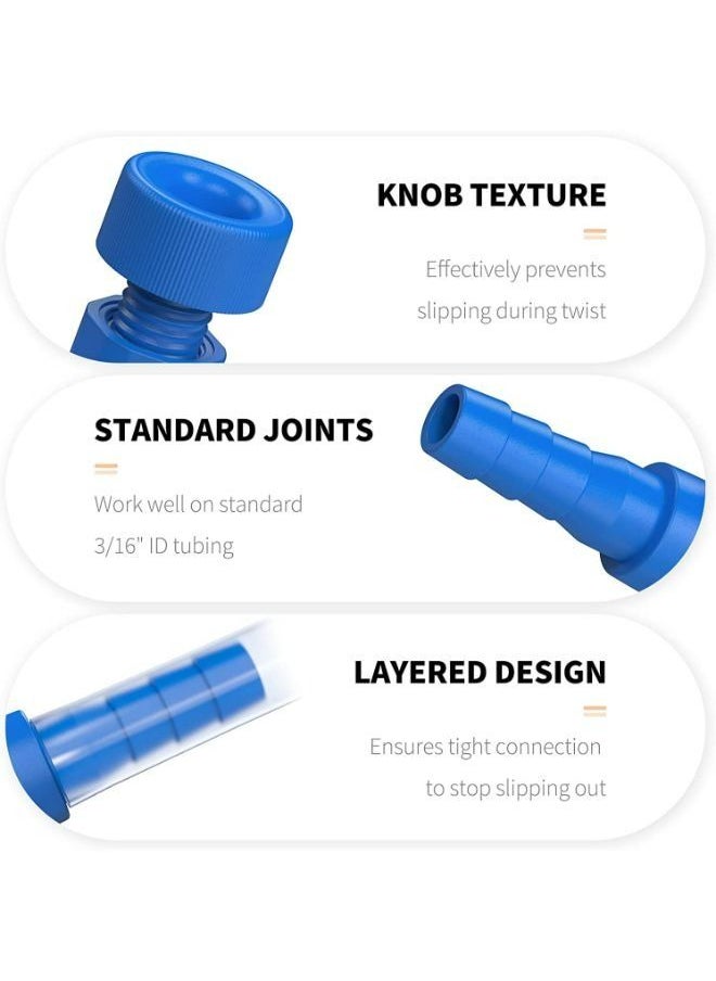 Generic - B&K Aquarium Air Valve T Shaped 2 Way Air Pump Control Valve Plastic Adjustable Fish Tank Air Control Valves Inline Tubing Connectors 5Pcs - Image 1