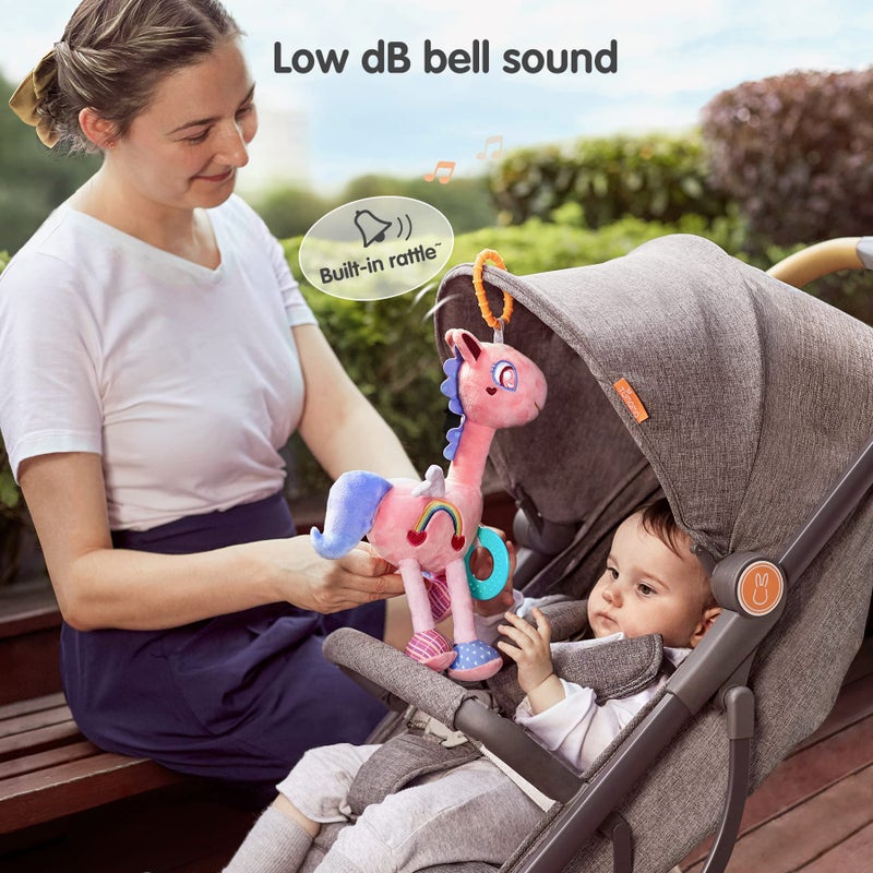TUMAMA Baby Plush Hanging Rattle Toys  Crib Car Seat Travel Stroller Playmat Soft Plush Toy with Wind Chimes  Best Birthday Gift for Newborn 0-12 Months - Image 2