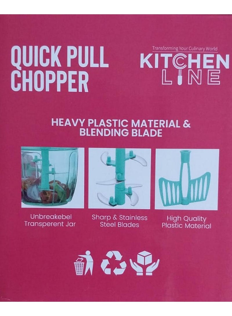 كيتشن لاين مفرمة خضروات يدوية بلاستيكية للمطبخ - Image 3