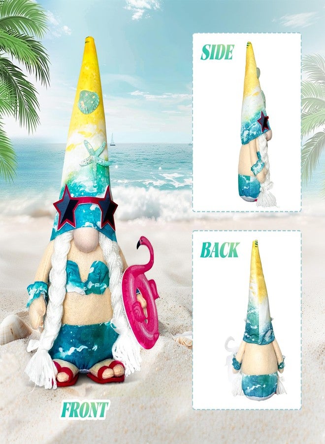 Teeker Beach Decorations for Office - Cute Summer Time Decorations for Home - Hawaiian Bikini Gnomes Plush Doll - Ocean Themed Decorative Decor Indoor, Table, Desk - Image 3