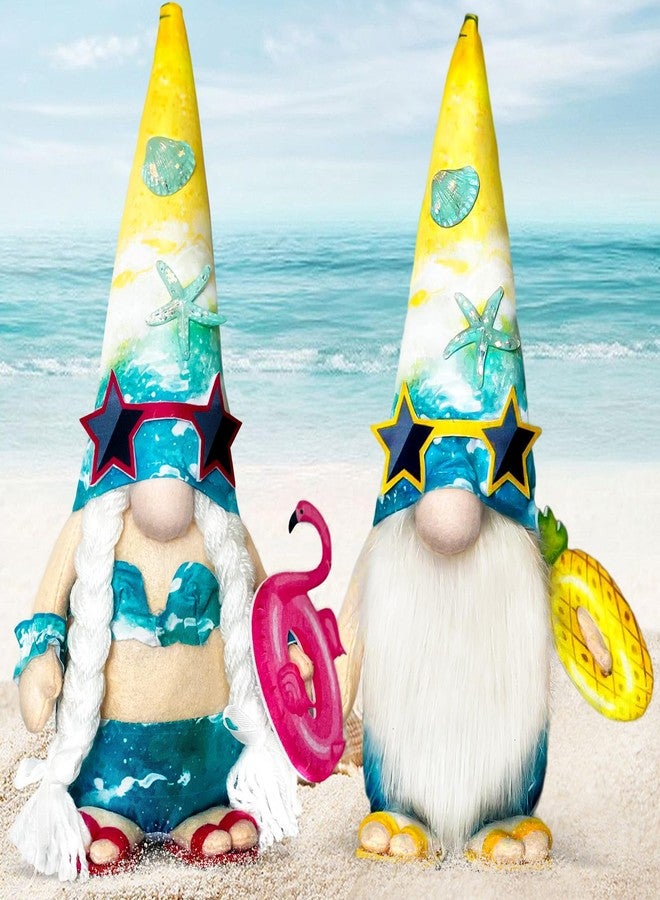 Teeker Beach Decorations for Office - Cute Summer Time Decorations for Home - Hawaiian Bikini Gnomes Plush Doll - Ocean Themed Decorative Decor Indoor, Table, Desk - Image 1