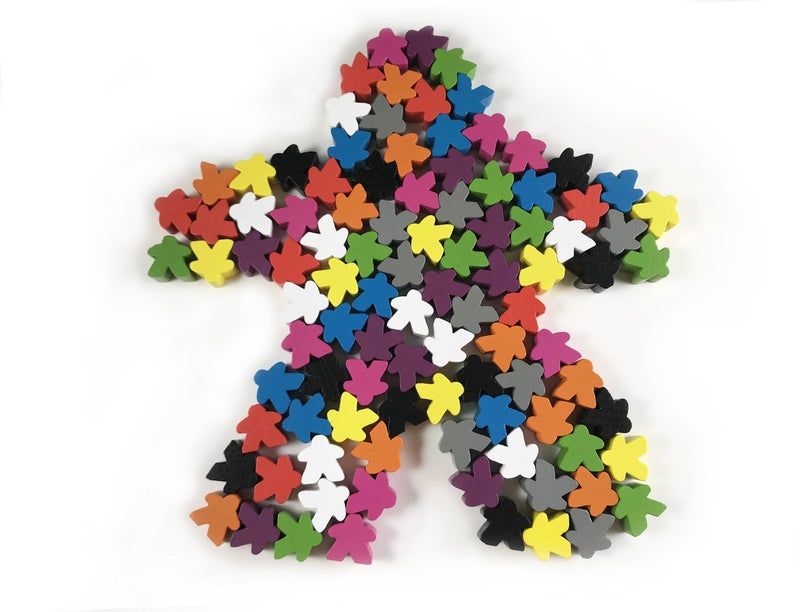 Apostrophe Games 100 Wooden Meeples, Family Games Accessories â€“ Multi-Color Board Game Tokens Ideal for Sorting, Counting, Classrooms, Replacement Pieces - Stocking Stuffer - Image 4