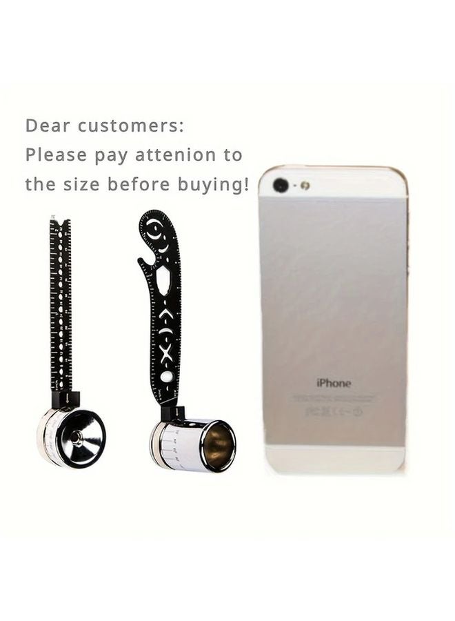 بوصلة الرسم المغناطيسية من الحديد الأسود أداة متعددة الأغراض للفن والمكتب مع مسطرة ودليل دائرة - Image 4