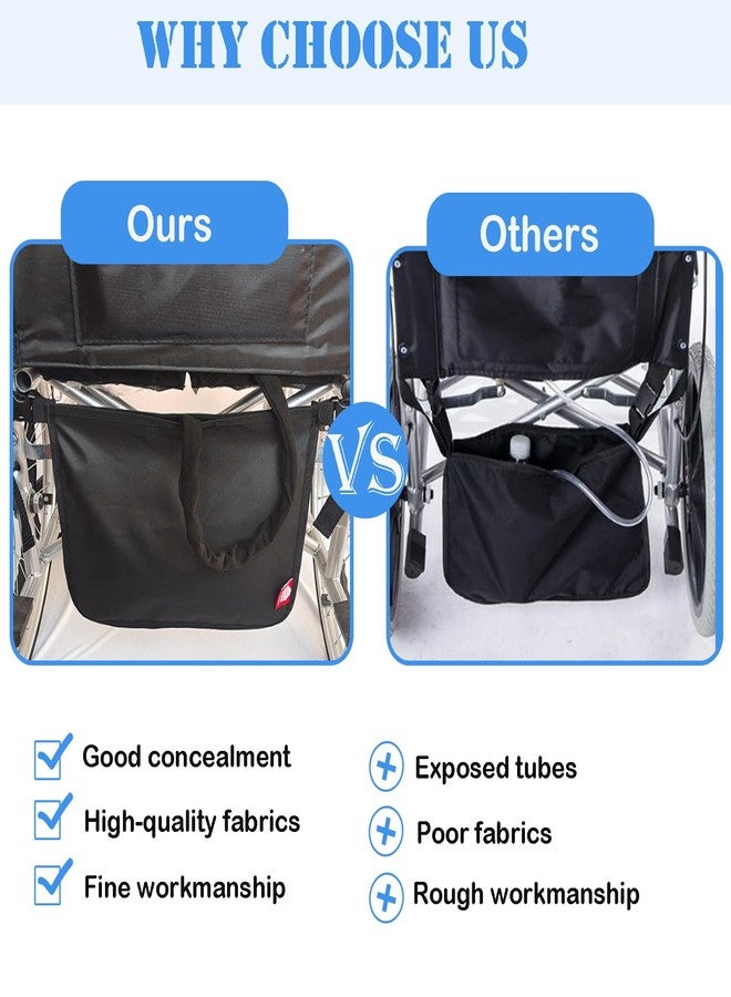 AUSTYLCO Catheter Bag Covers for Wheelchairs,Strong Oxford Fabric,Magic Stick Closure,Easy to Clean,Urine Drainage Bag Holder Suitable for Wheelchair or Bed - Image 4