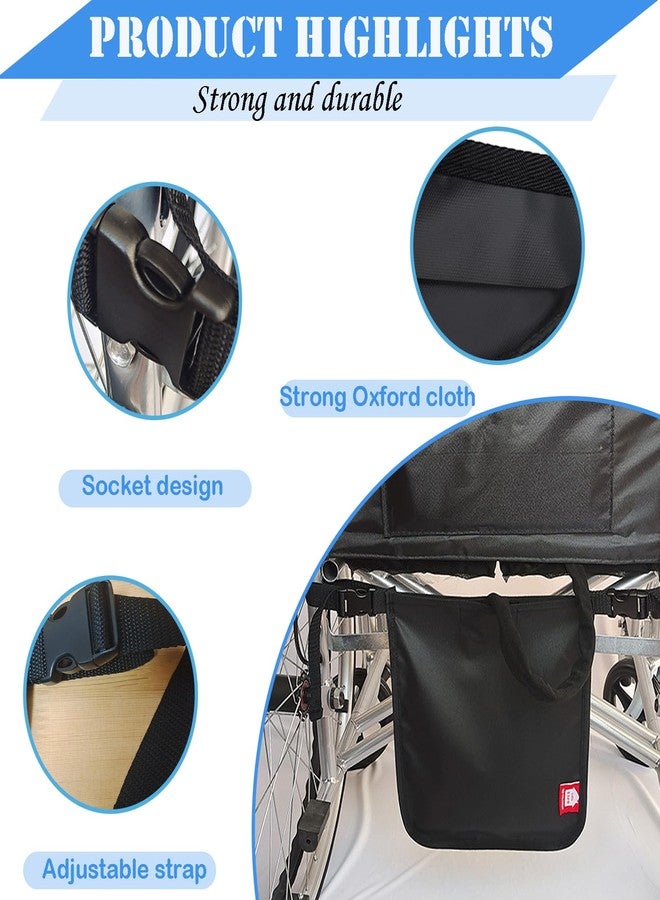 AUSTYLCO Catheter Bag Covers for Wheelchairs,Strong Oxford Fabric,Magic Stick Closure,Easy to Clean,Urine Drainage Bag Holder Suitable for Wheelchair or Bed - Image 2