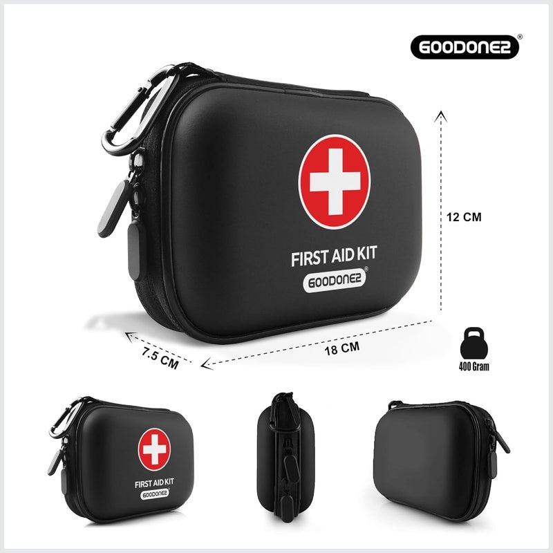 GOODONE2 200-Pcs First Aid Kit Clean, Treat, Protect Minor Cuts, Scrapes. Home, Office, Car, School, Business, Travel, Emergency Kit, Survival, Hunting, Outdoor, Camping & Sports (200-Pcs) Black - Image 3