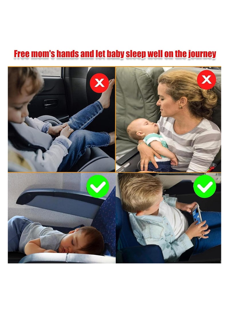 Bukela Airplane Bed for Toddler, Toddler Aircraft Bed Child Seat Extender Portable Toddler Travel Bed Aircraft Leg Rest Child Lying Down Baby Travel Essentials Flight Sleep (Black) - Image 5