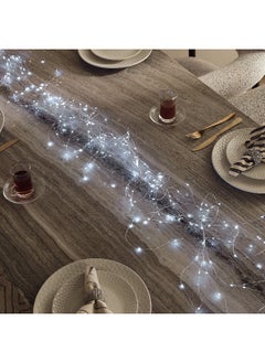 Dux 2.4 m Copper Wire Garland Light with 12 Strings and 300 Warm LED